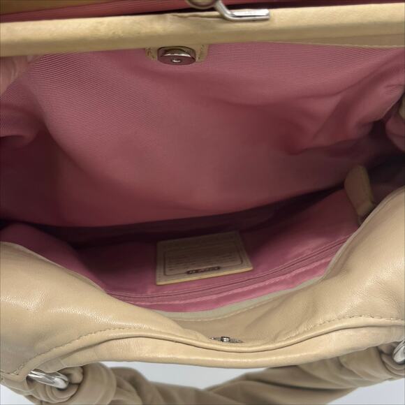 Coach Hand Bag in Beige and Pink - Picture 9 of 9